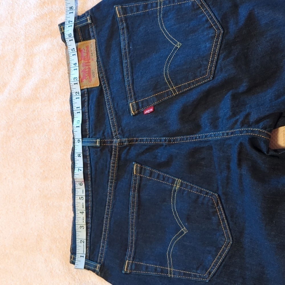 Levis Mens 505 Levi Strauss Regular Straight Fit blue Jeans. - Picture 8 of 12